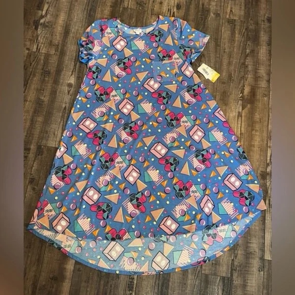 LuLaRoe Carly Dress with Multicolor Patterns
